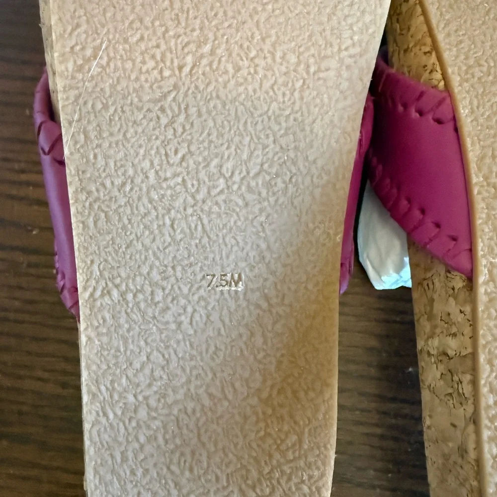 Jack Rogers Hot Pink Cork Women's Sandals flip flops New 7.5‎